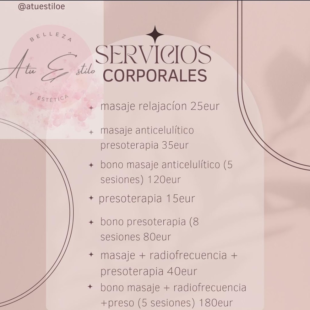 A Tu Estilo Belleza y Estetica — Carta
