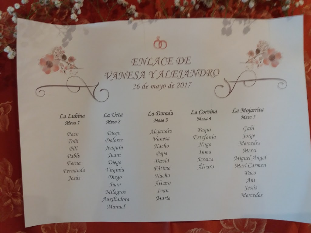Restaurante La Piedra — Carta