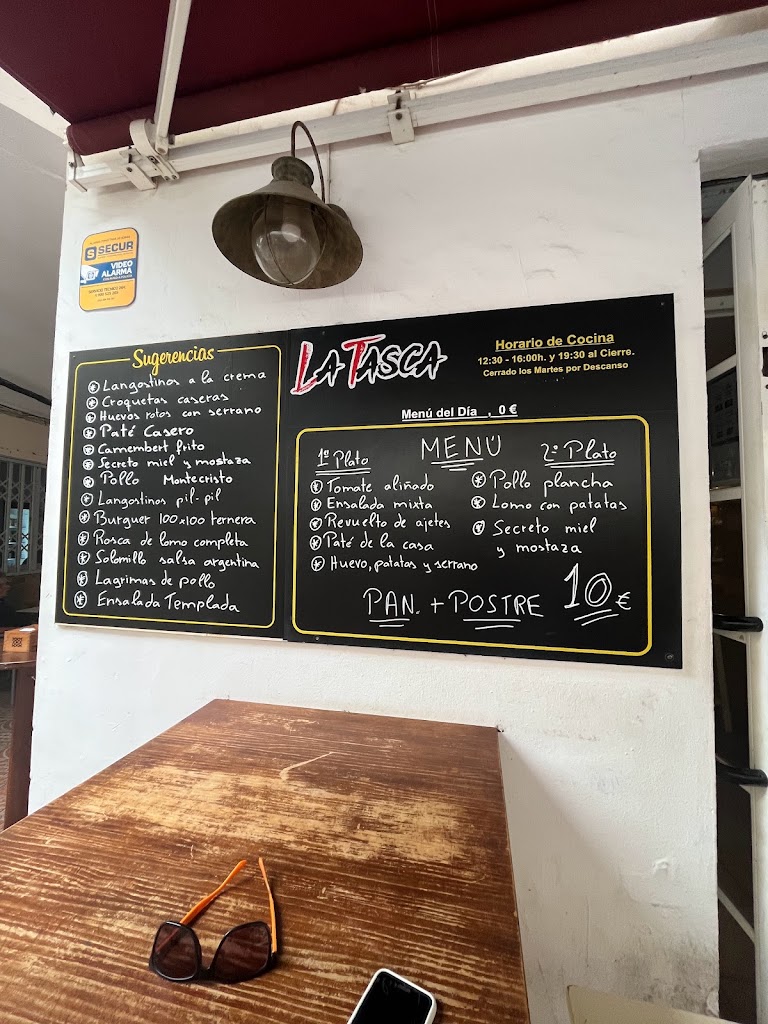 Bar La Tasca — Carta