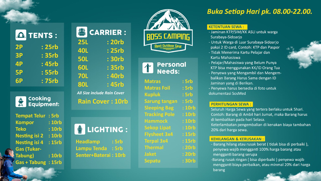 Boss Camping (Persewaan Alat Camping)