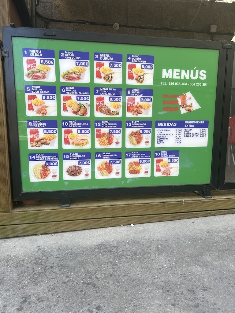 Estambul Doner Kebab — Carta