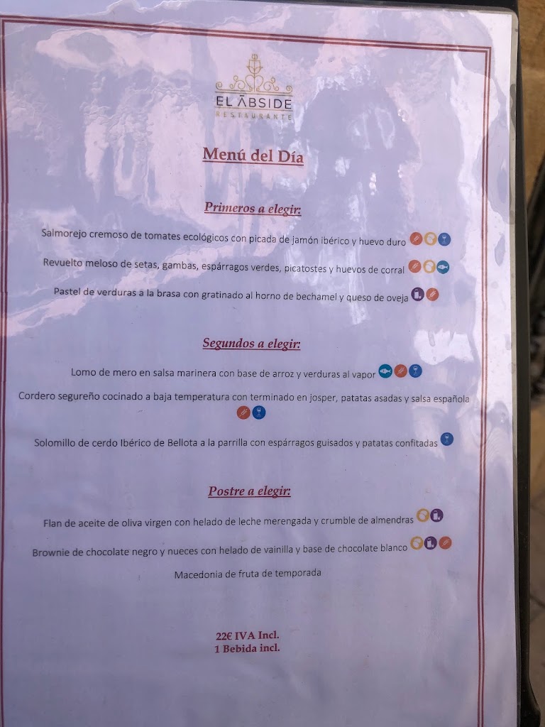 Taberna Guadiana — Carta
