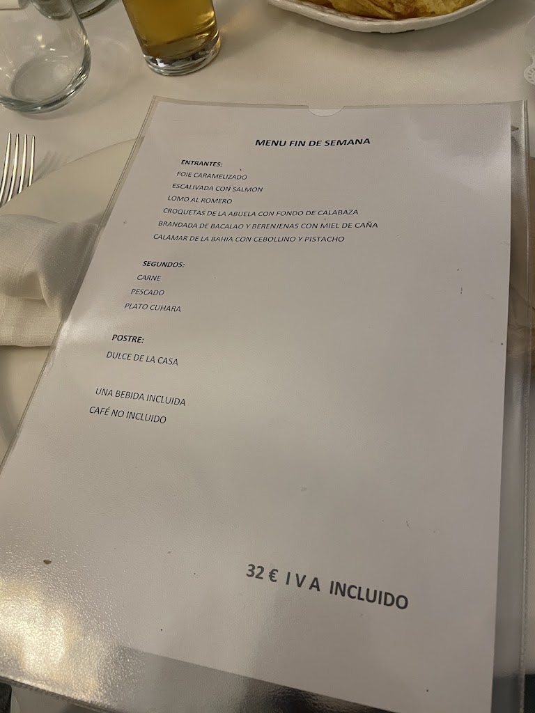 Restaurante Casa Juliet — Carta