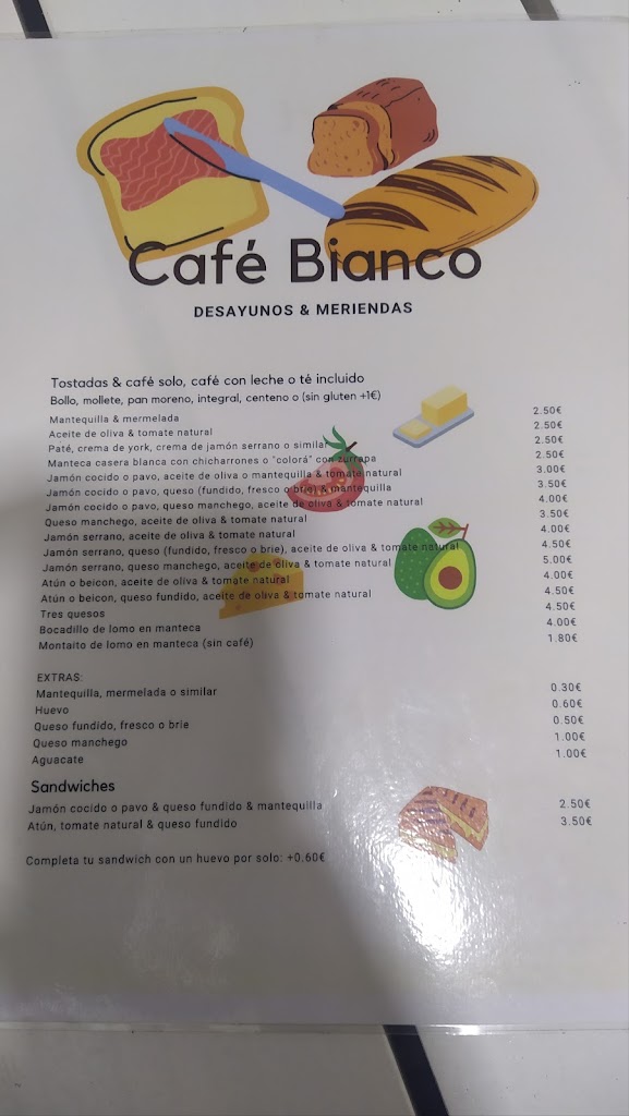 Cafe Bianco — Carta