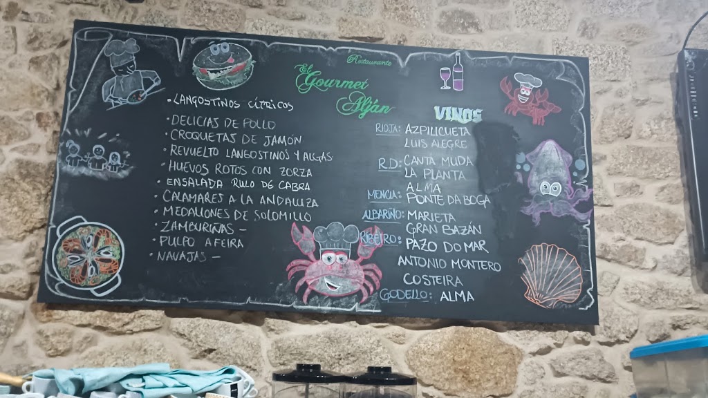Restaurante El Gourmet Aljan — Carta