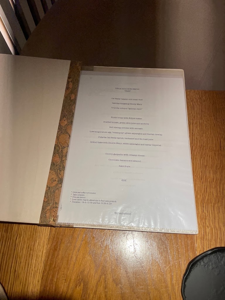 CheChe Restaurant — Carta