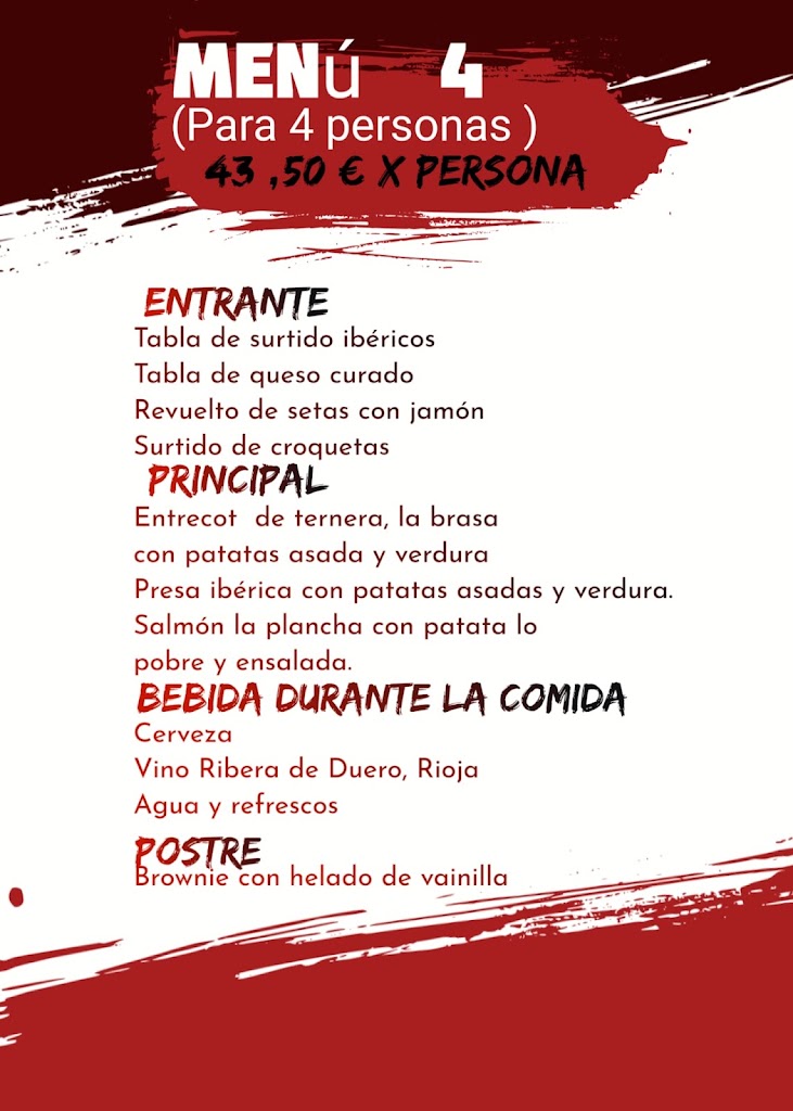 Venta Las Palmeras Restaurant — Carta