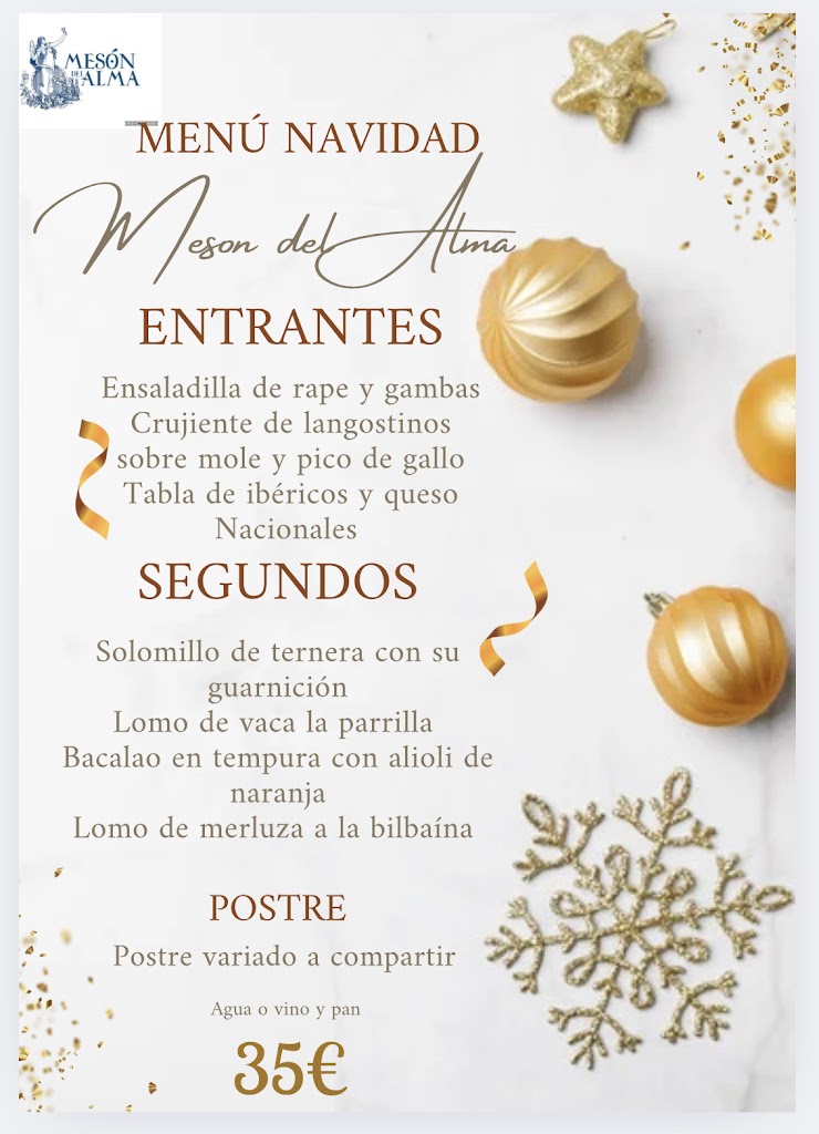 Restaurante Meson del Alma — Carta