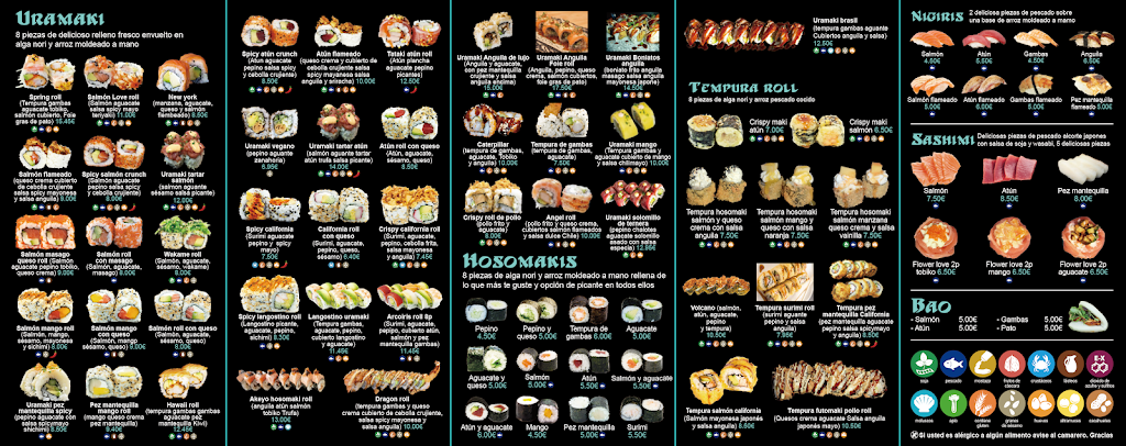 Akeyo sushi — Carta