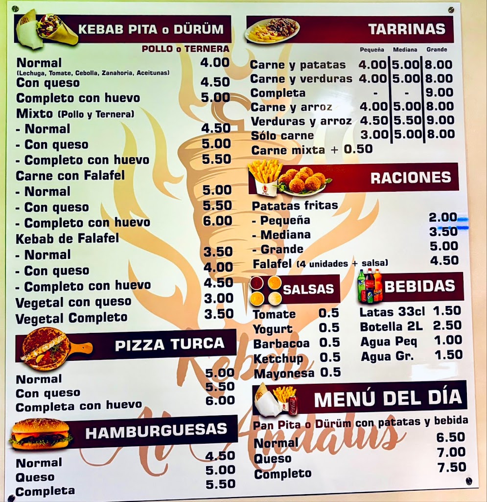 Kebab Al-Andalus — Carta
