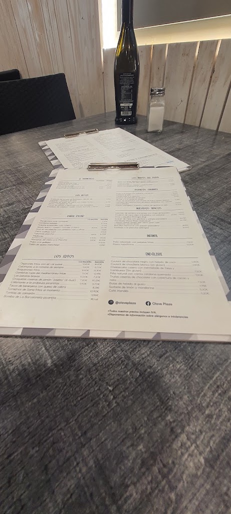 Restaurante Olave Plaza — Carta