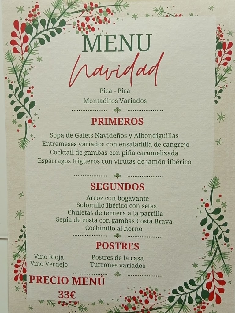 Restaurante Don Chicote — Carta