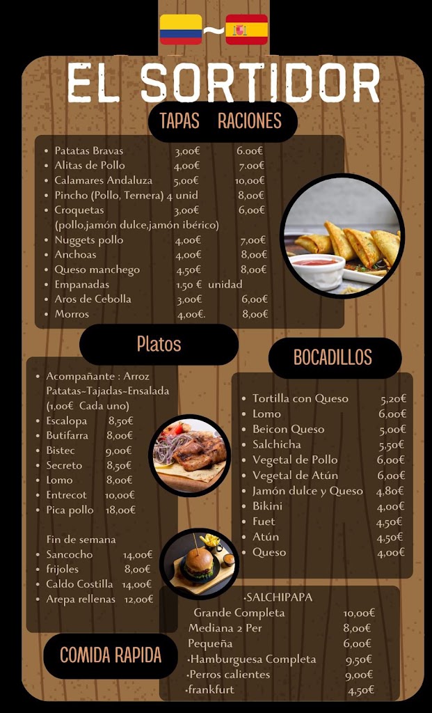 Bar El Sortidor — Carta