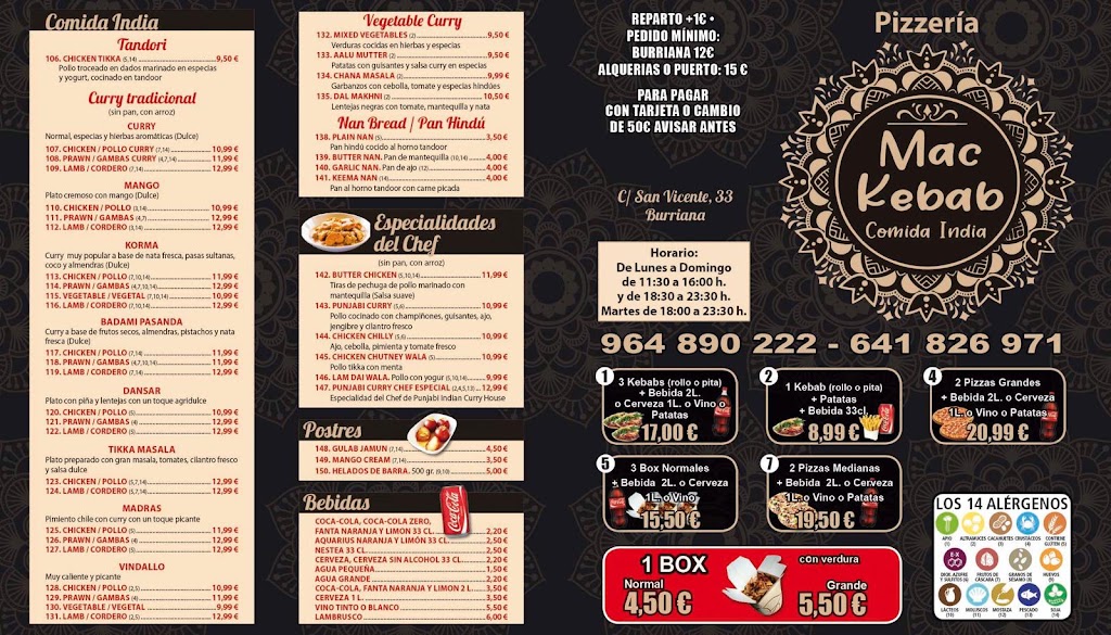 Mac Kebab - Menjar Hindu — Carta