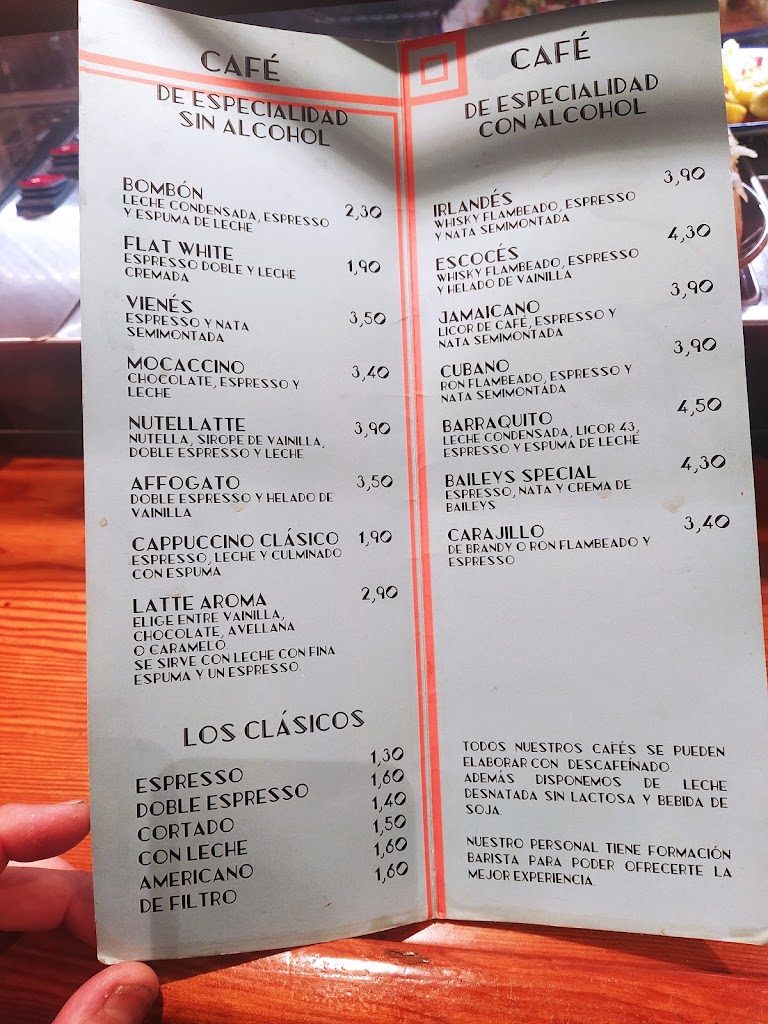 Cafe e'jazz — Carta