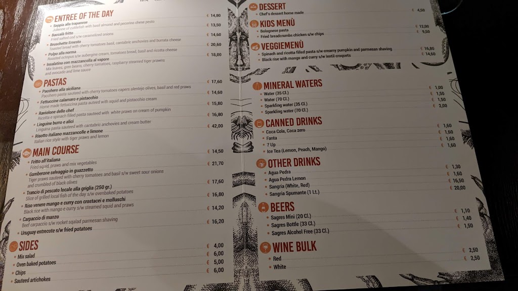 Ristorante Ernesto — Carta
