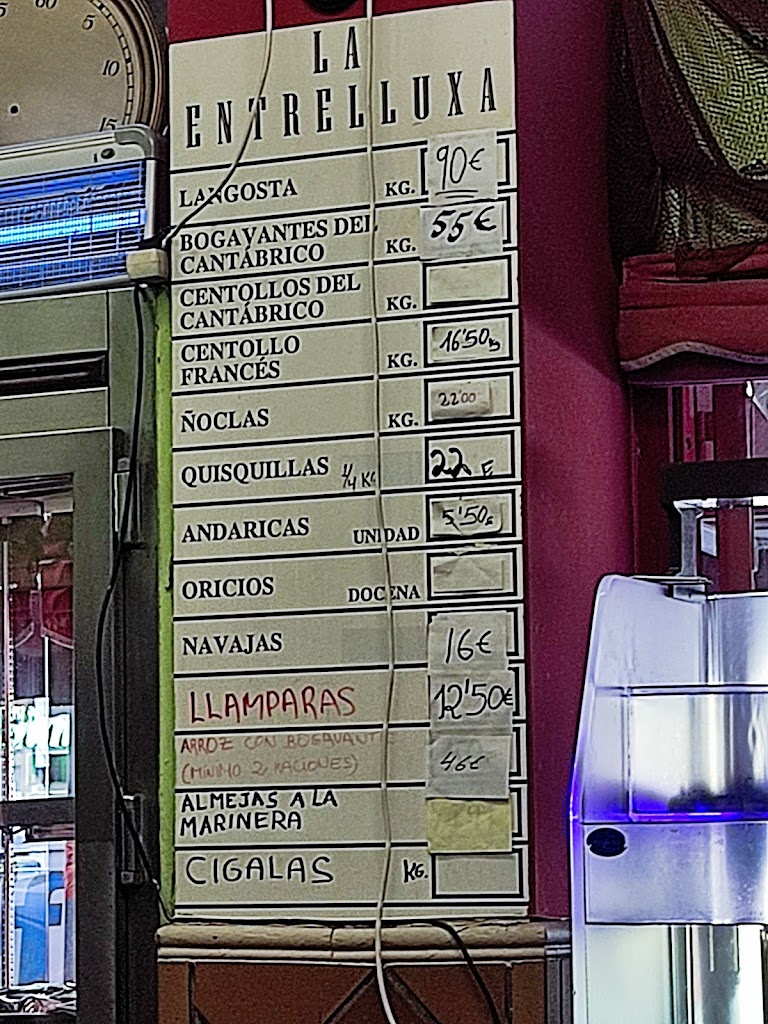 Sidreria Restaurante La Entrelluxa — Carta