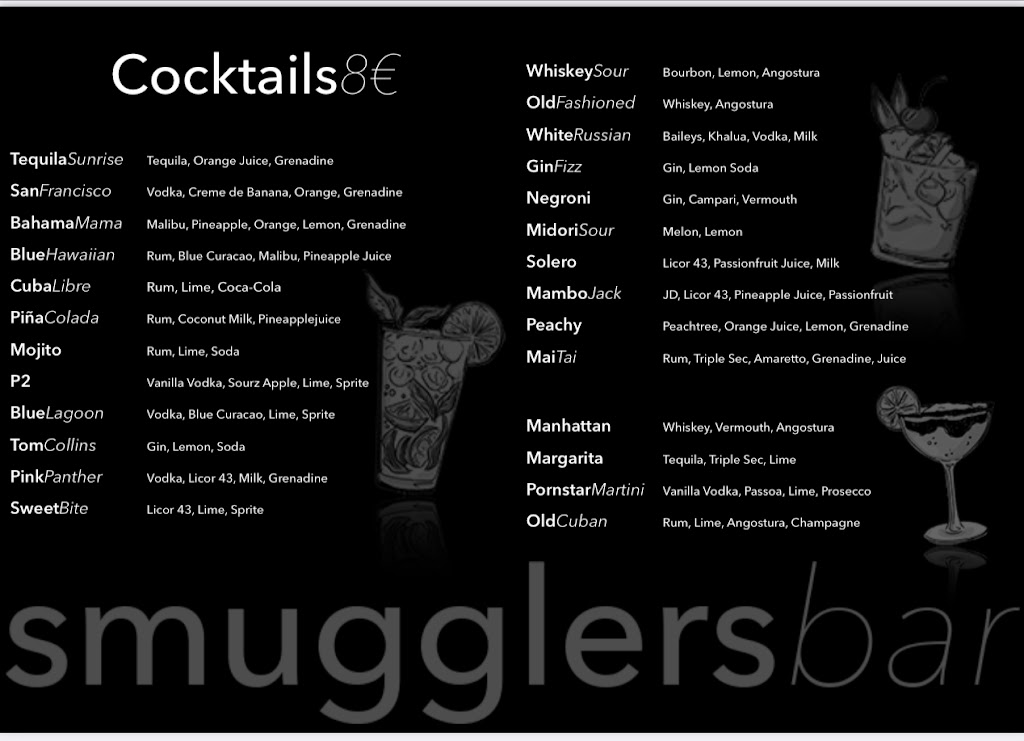 Smugglers Bar — Carta