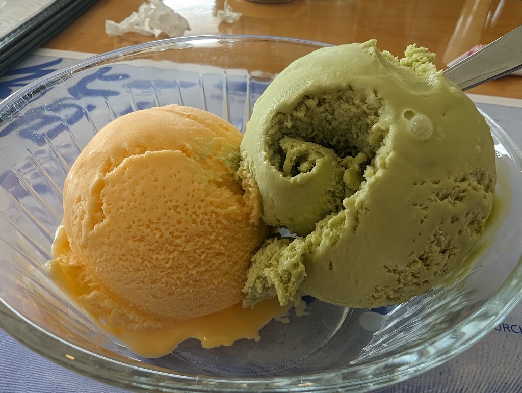 Green tea ice cream