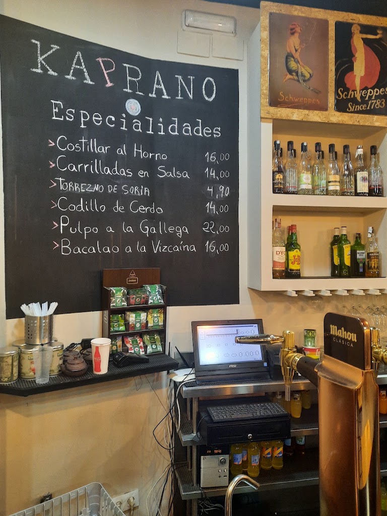 Kaprano Food & Drinks — Carta