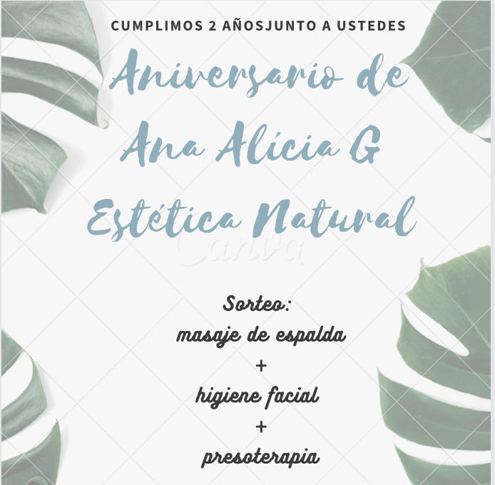 Ana Alicia Gonzalez Estetica Natural — Carta