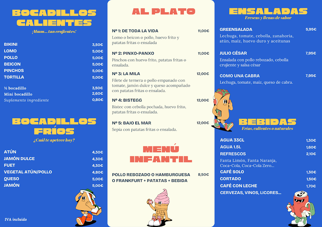 El Nou Quibus | Bar * Cafeteria Parets del Valles — Carta