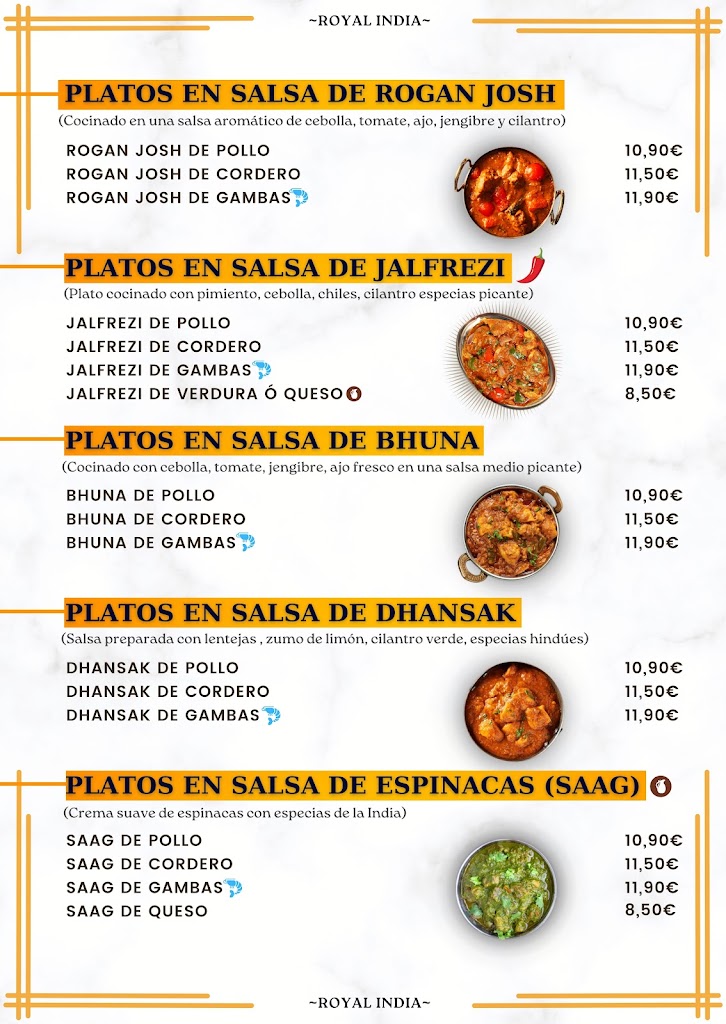 Royal India | Indian Restaurant — Carta