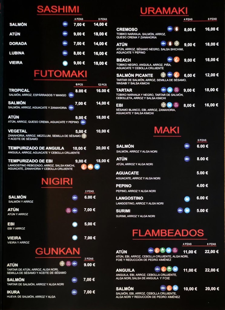 WORLD SUSHI — Carta