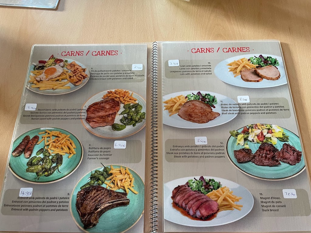 Cafeteria, Bar, Restaurant, N-II — Carta