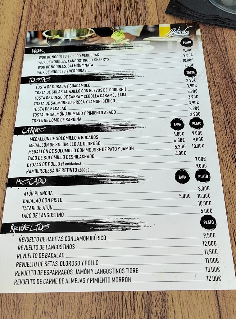 A Bocados — Carta