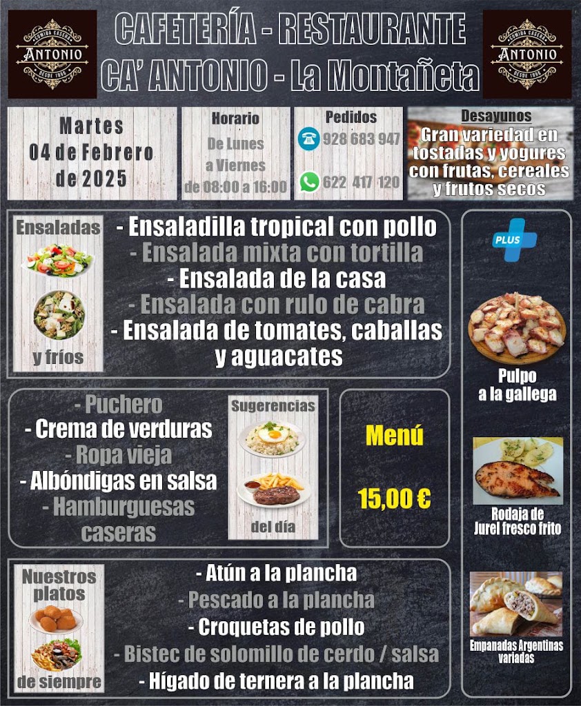 La Montaneta — Carta