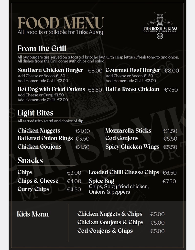 Pub The Irish Viking — Carta