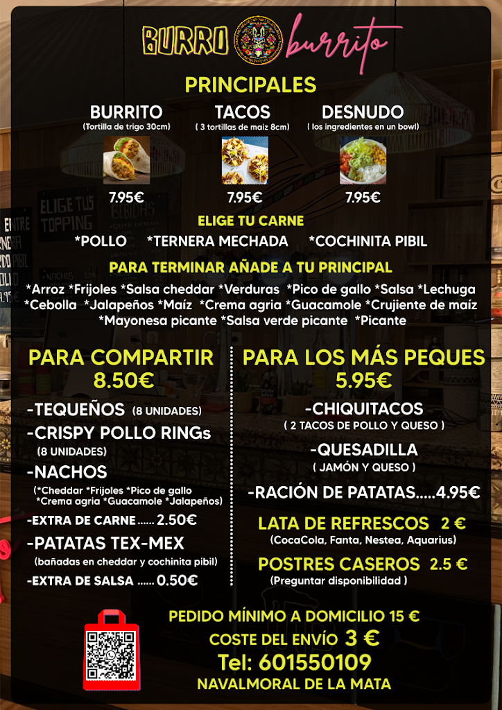 Burro Burrito — Carta