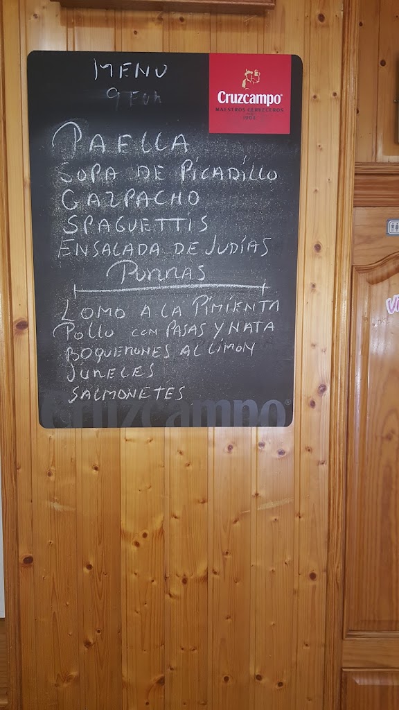 Bar Restaurante El Albero — Carta