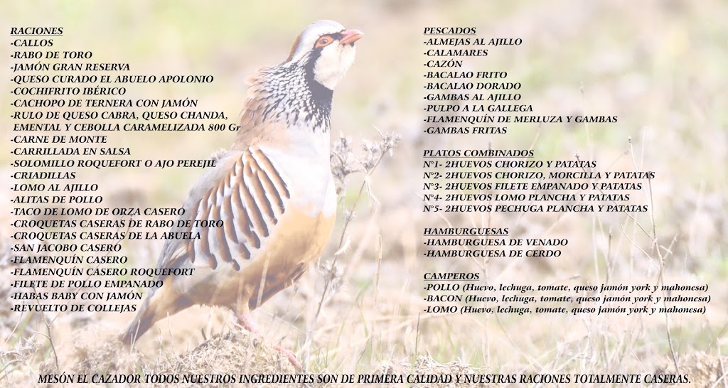 Meson el Cazador — Carta