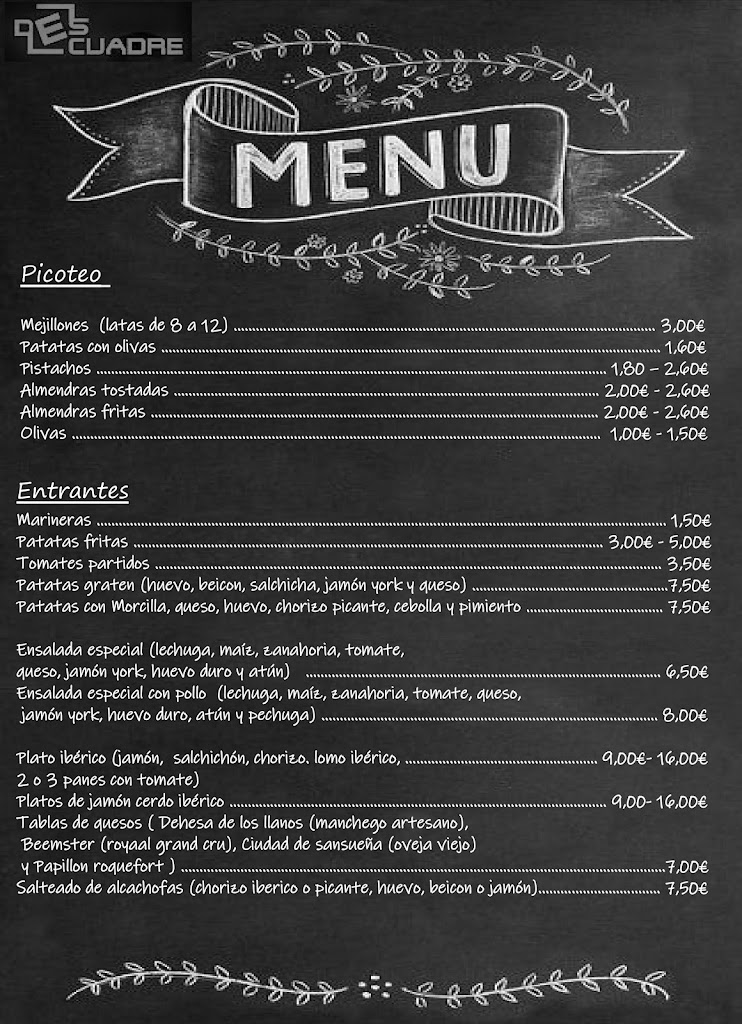 Descuadre — Carta