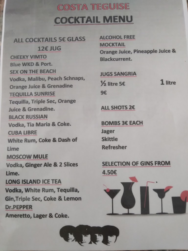 Abbey Road Bar — Carta