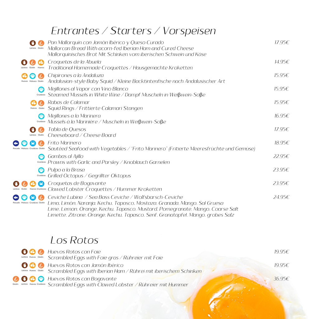 Varadero Palma — Carta