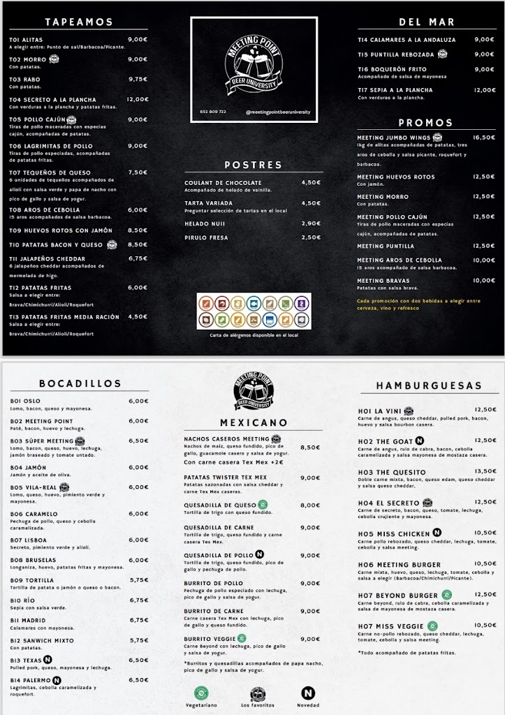 Meeting Point Beer University — Carta