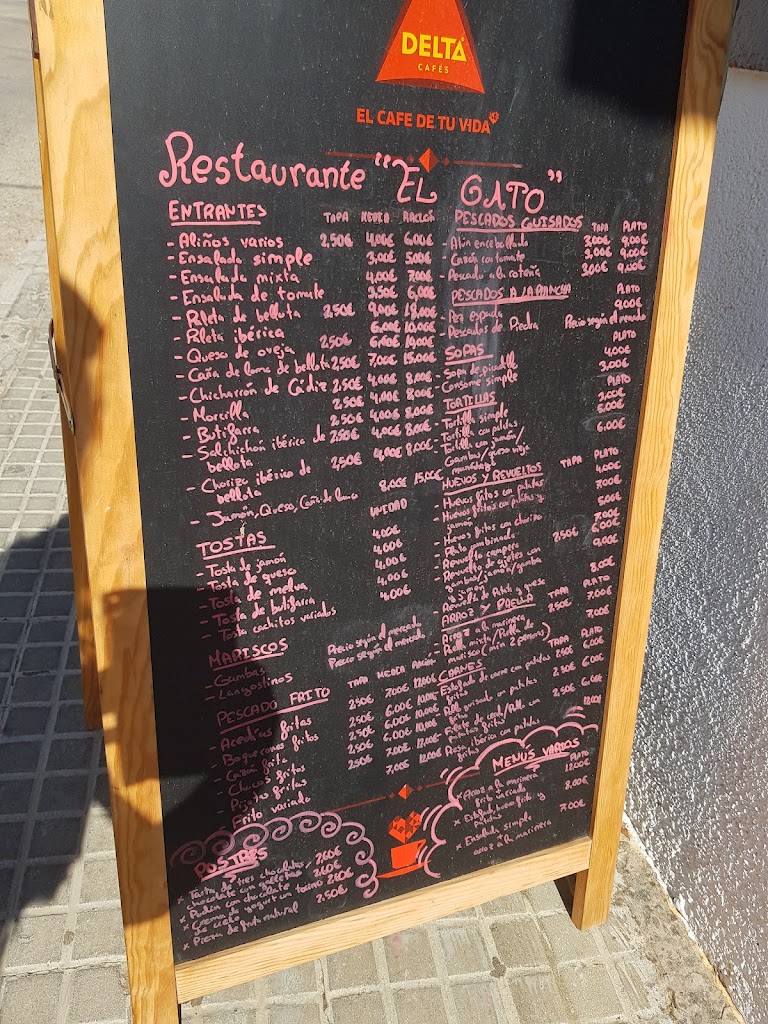 Restaurante El Gato — Carta