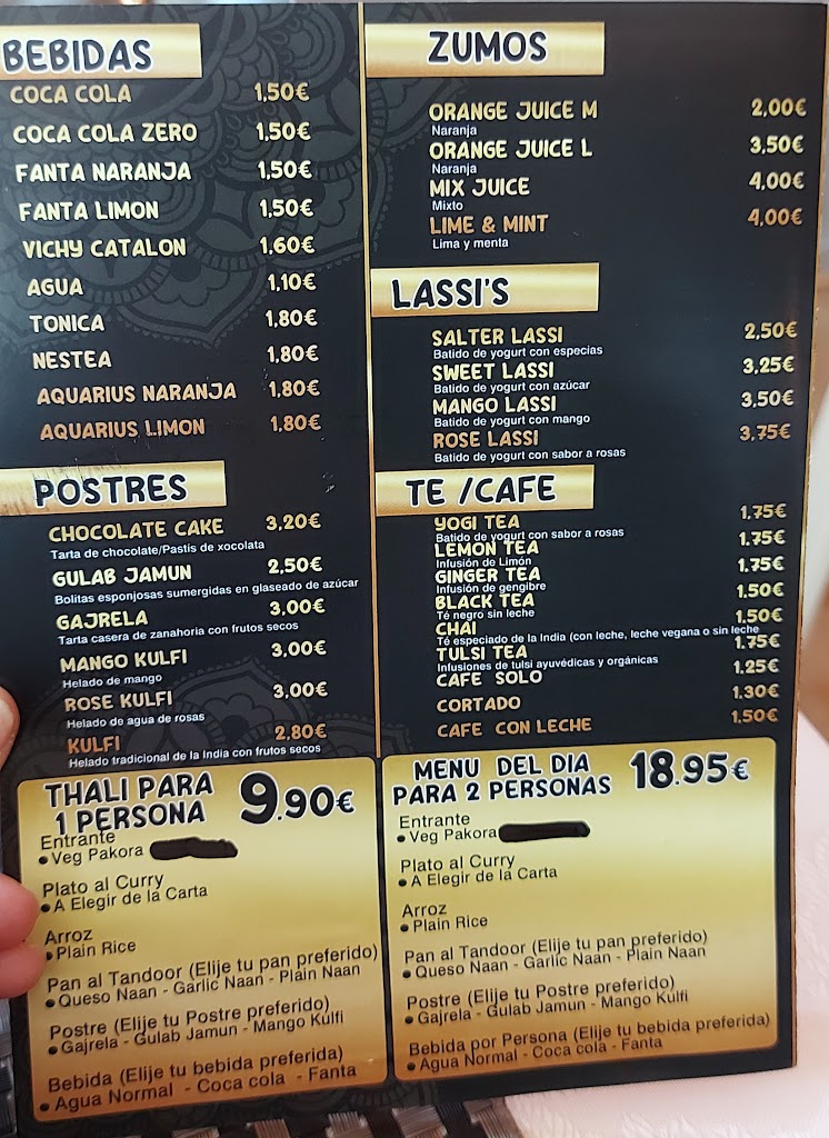 Panjab Indian Restaurant — Carta