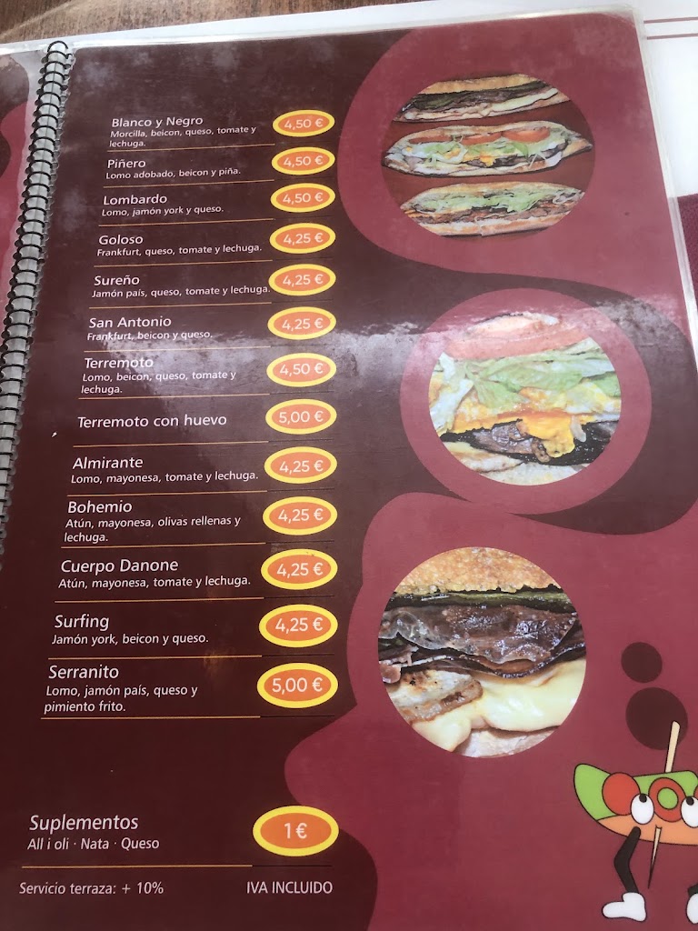 Restaurante Hans — Carta