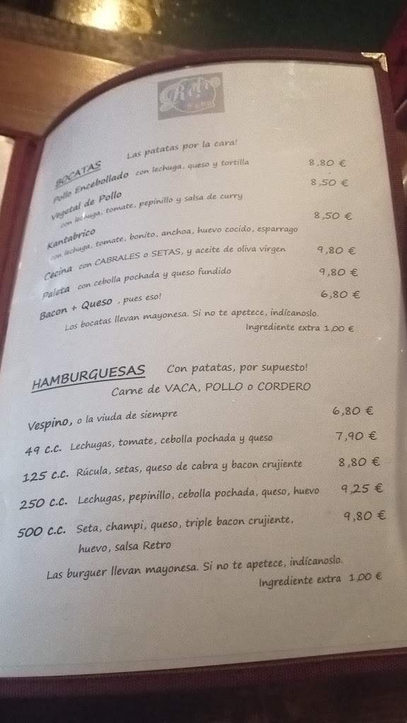 Retro Kafe — Carta
