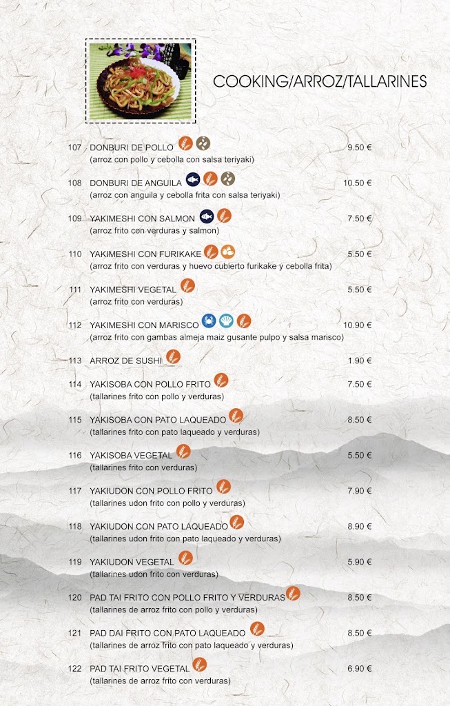 Sushi King — Carta