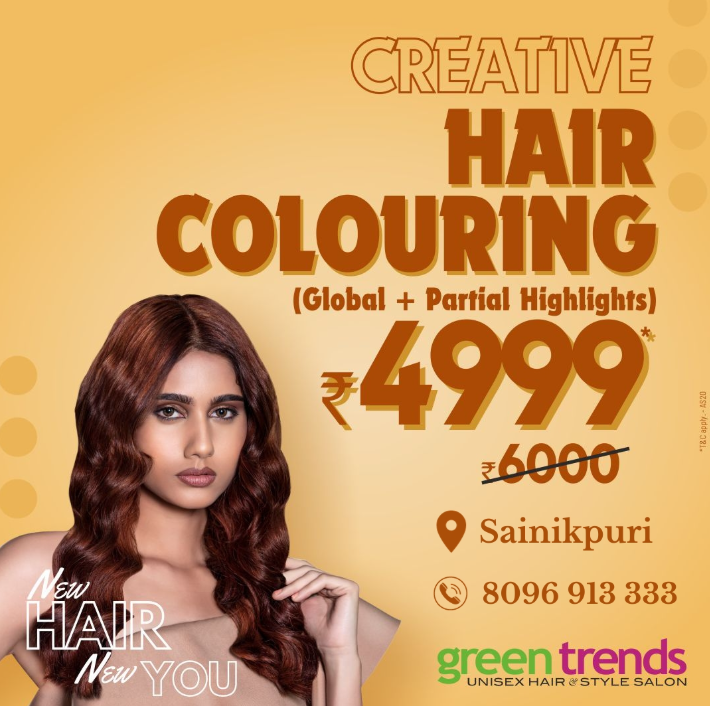 Green Trends Unisex Hair Style Salon Sainikpuri