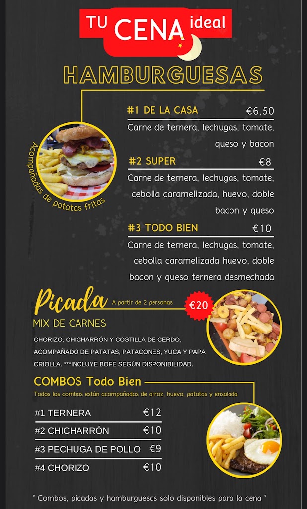 Restaurante Todo Bien Xirivella — Carta