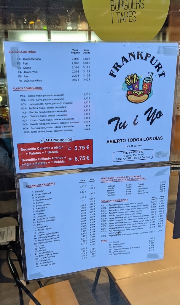 Frankfurt Tu i Jo — Carta