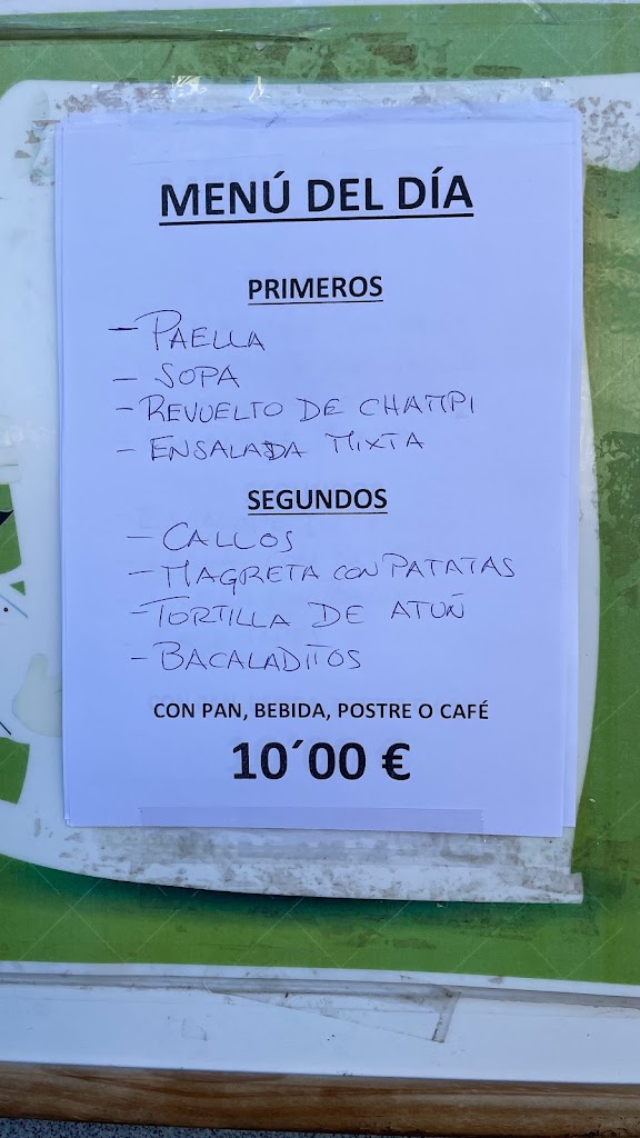 Bar Monjia — Carta