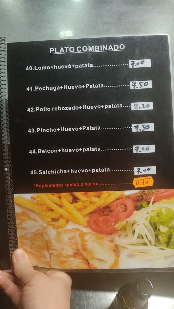 Bar Sabroso — Carta