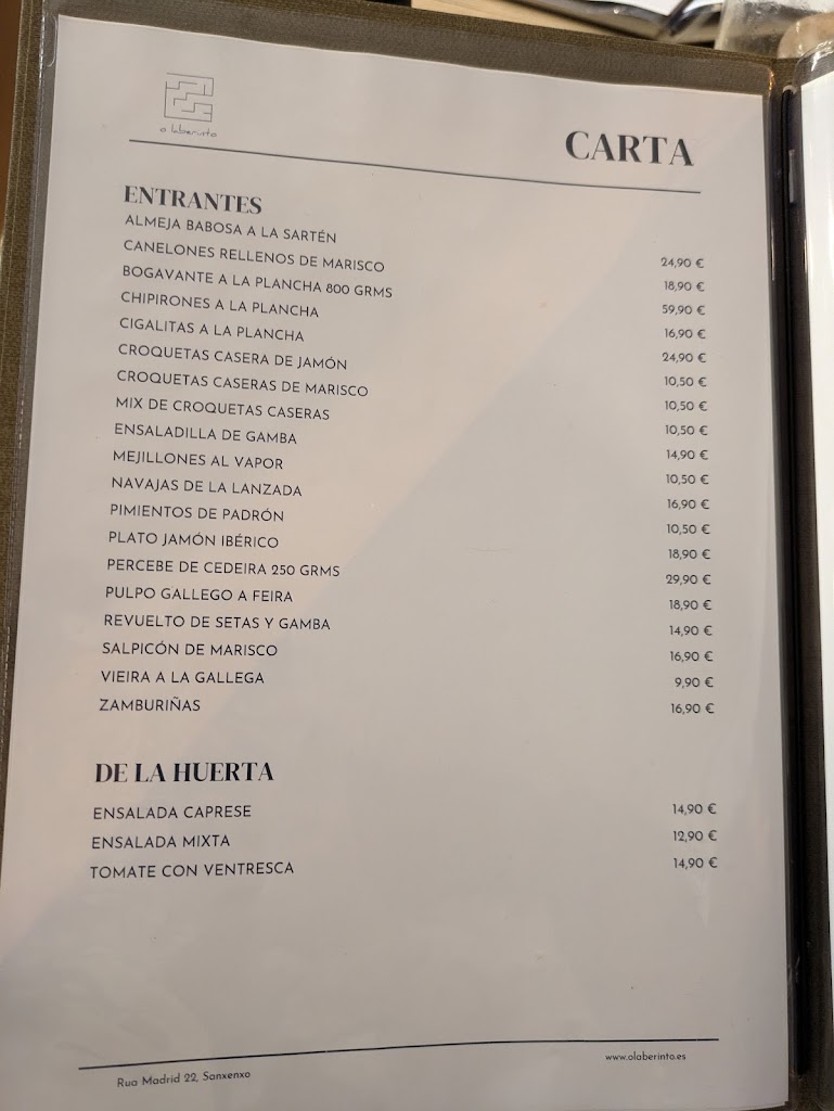 O Laberinto — Carta